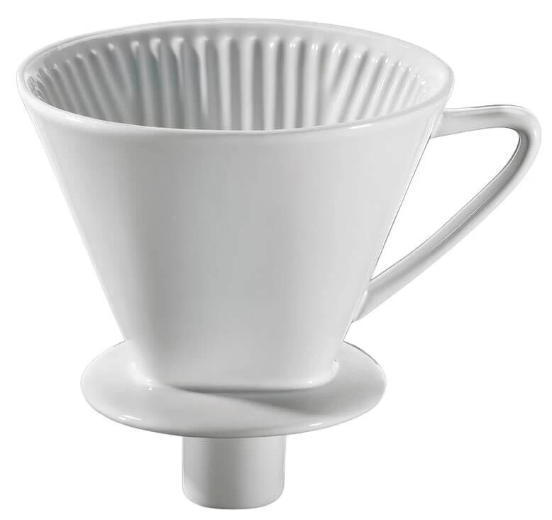 Cilio Koffiefilter Met Mondstuk Maat 4 Keramiek Wit