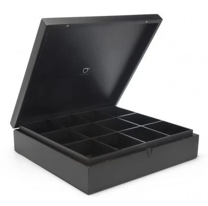 Bredemeijer Theedoos 12 Vakken Bamboe Zwart - Afbeelding 2