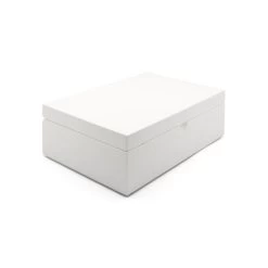 Bredemeijer Theedoos Met 6 Blikjes Bamboe Wit