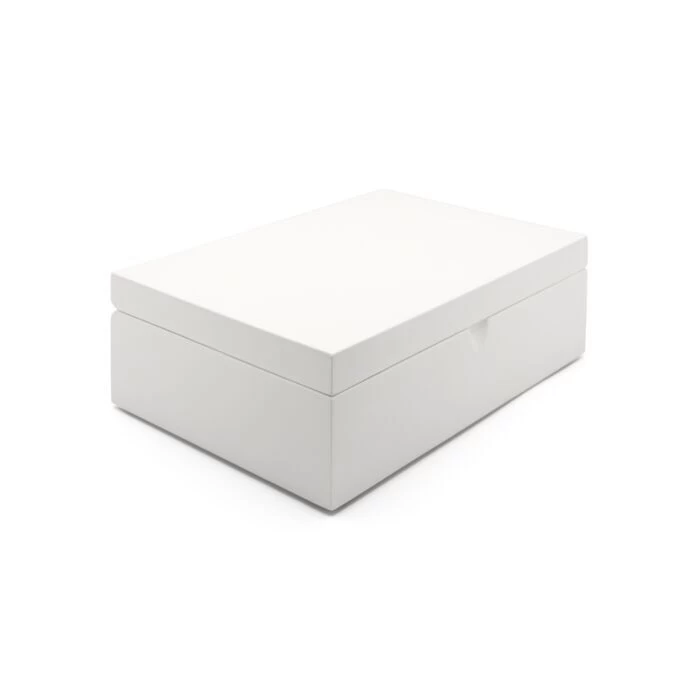 Bredemeijer Theedoos Met 6 Blikjes Bamboe Wit