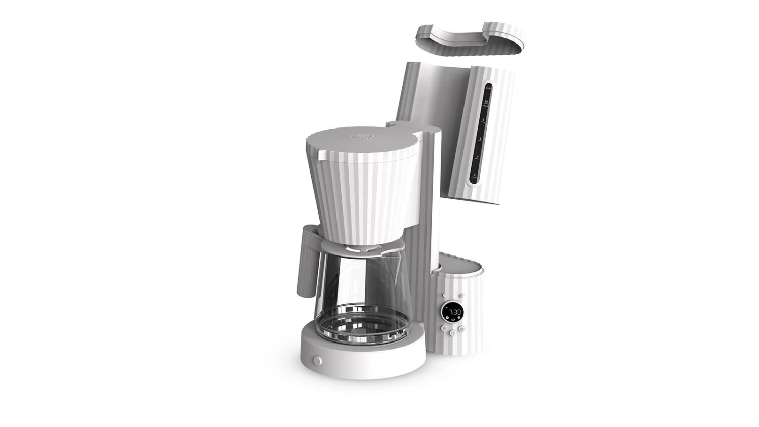 Alessi Plissé Koffiezetapparaat 1,5 Liter Kunststof Wit - Afbeelding 2