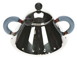 Alessi Michael Graves Suikerpot Met Lepel 200 Ml Rvs Blauw