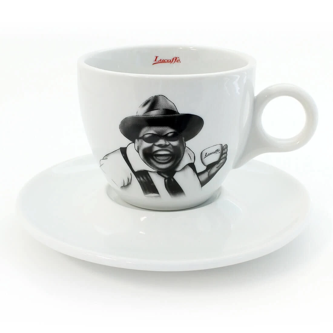 Lucaffé Mr. Exclusive Cappuccinokop En Schotel Zwart 2-delig
