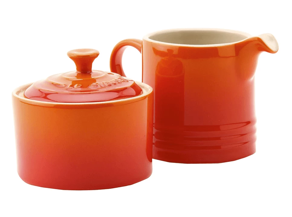 Le Creuset Suiker- En Melkset Aardewerk Vulcanique 2-delig