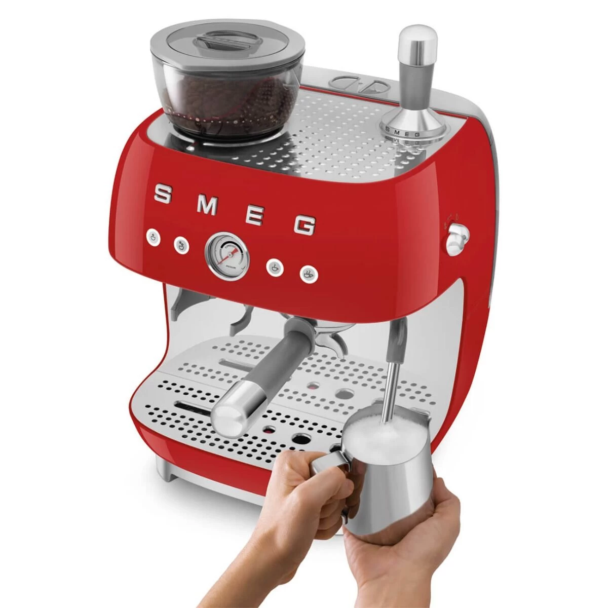Smeg 50's Style Handmatige Espressomachine 2,4 Liter Rood - Afbeelding 3