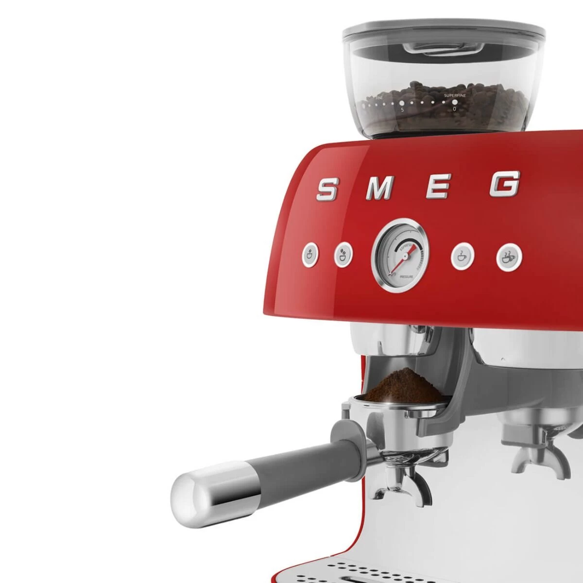 Smeg 50's Style Handmatige Espressomachine 2,4 Liter Rood - Afbeelding 4