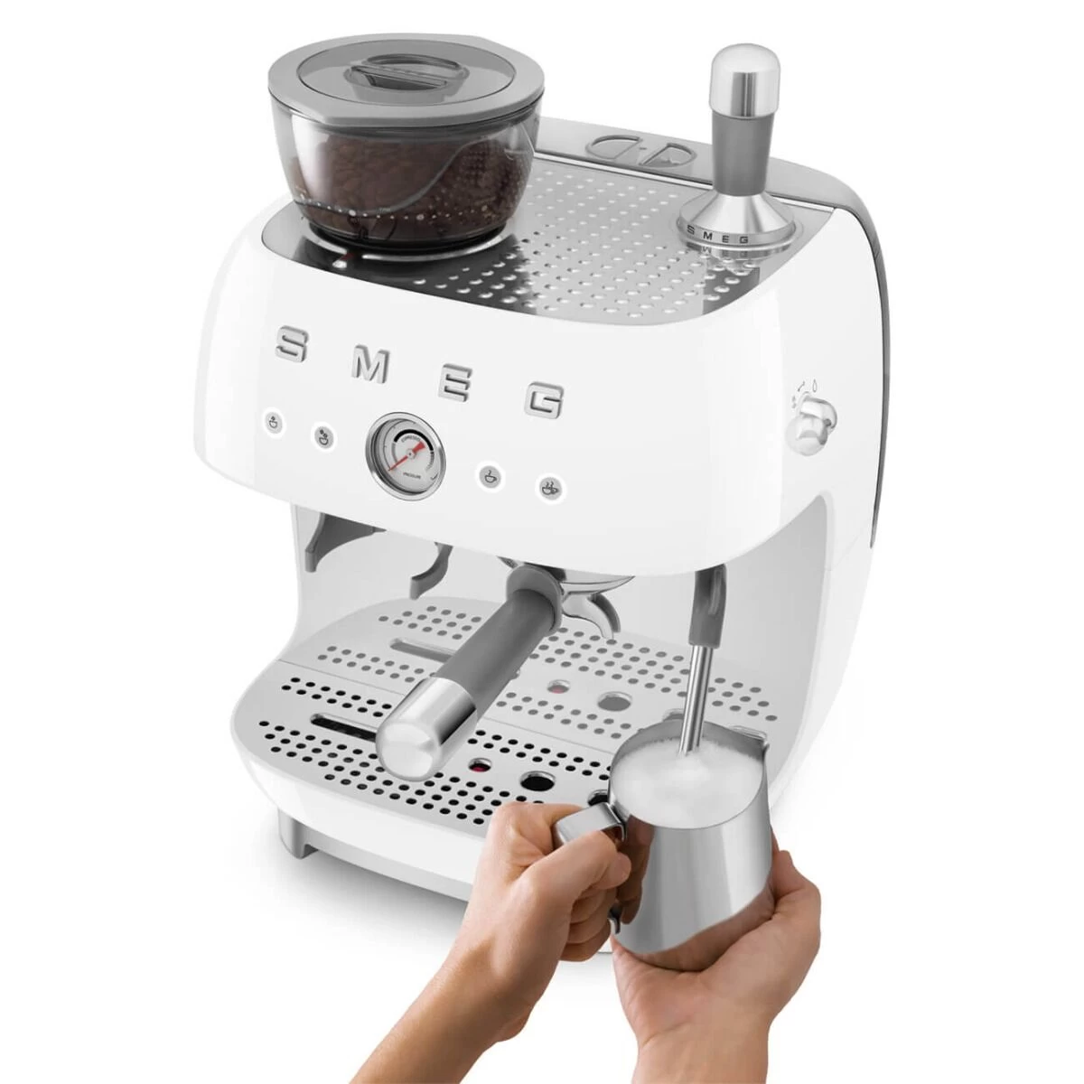 Smeg 50's Style Handmatige Espressomachine 2,4 Liter Wit - Afbeelding 3
