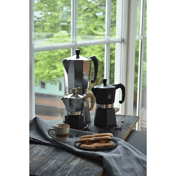 Forever Prestige Woody Mokapot 6-kops Aluminium Mat - Afbeelding 2