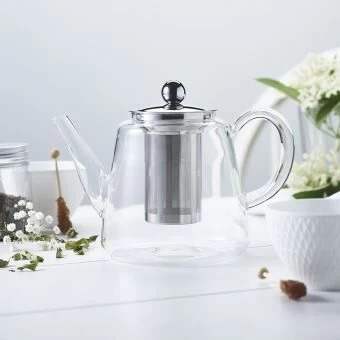 Cristel Jasmin Theepot 1,2 Liter Rvs/glas - Afbeelding 2